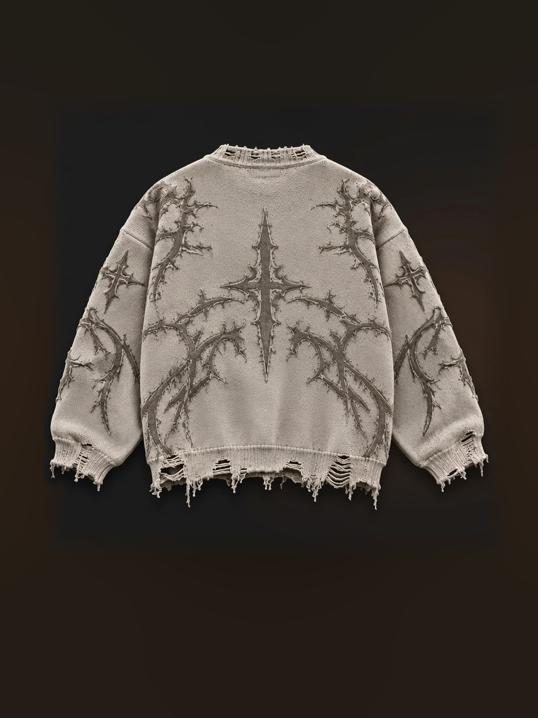 Young Wealth Distressed Sweater, back