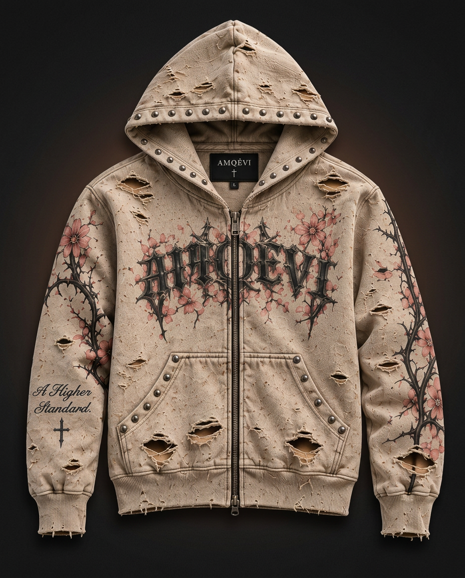 Thorn Zip Hoodie, front